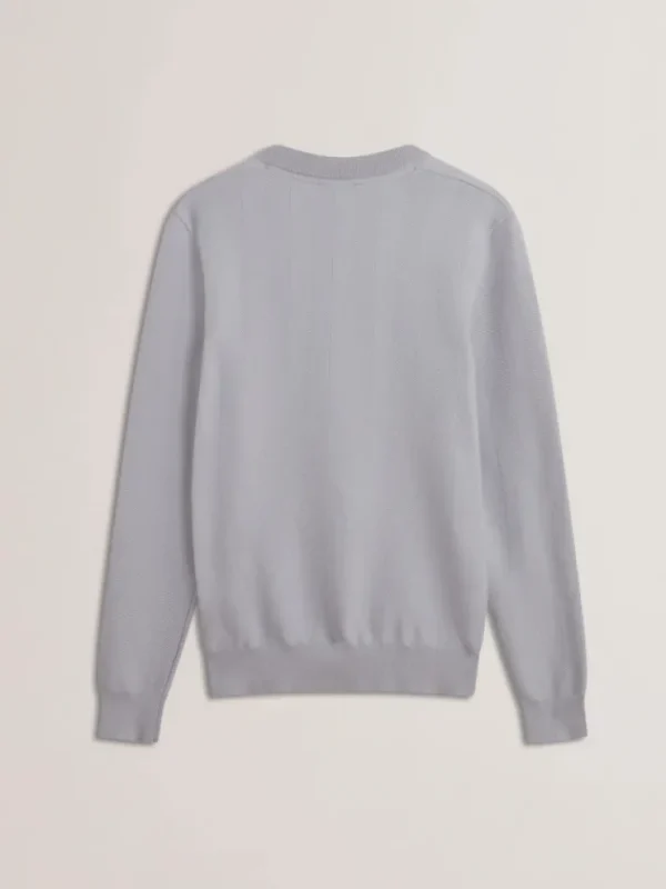 Jamals Long Sleeve Herringbone Stitch Crew Neck Sweater<Ted Baker New