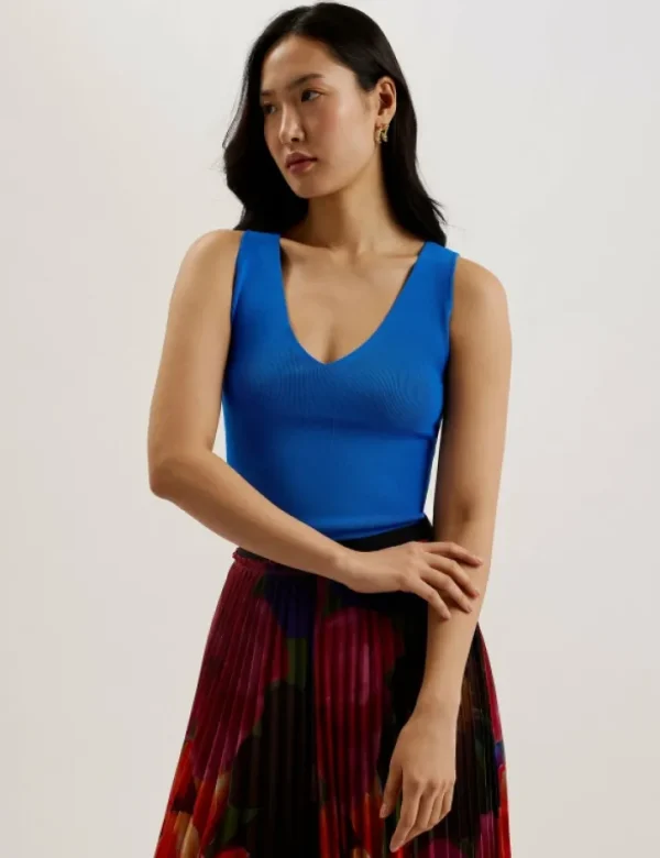 Josiiy V-Neck Slim Fit Sleeveless Knit Top<Ted Baker Hot