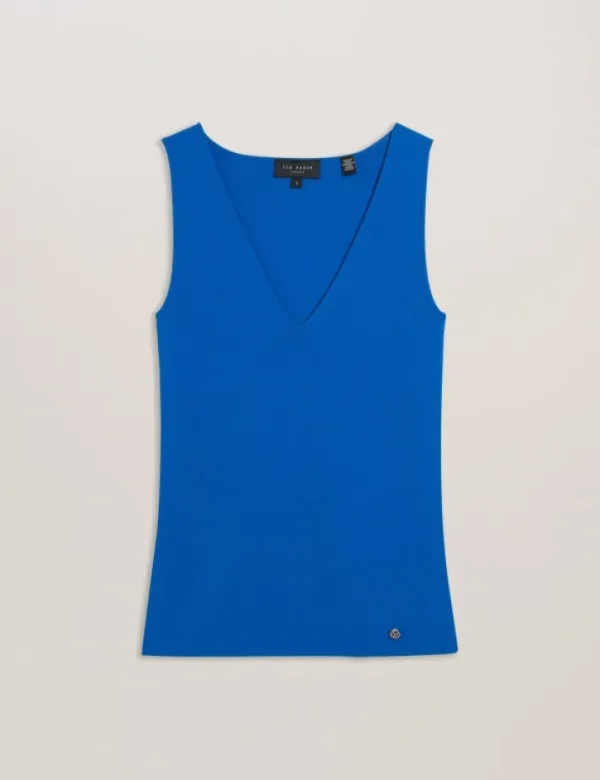 Josiiy V-Neck Slim Fit Sleeveless Knit Top<Ted Baker Hot