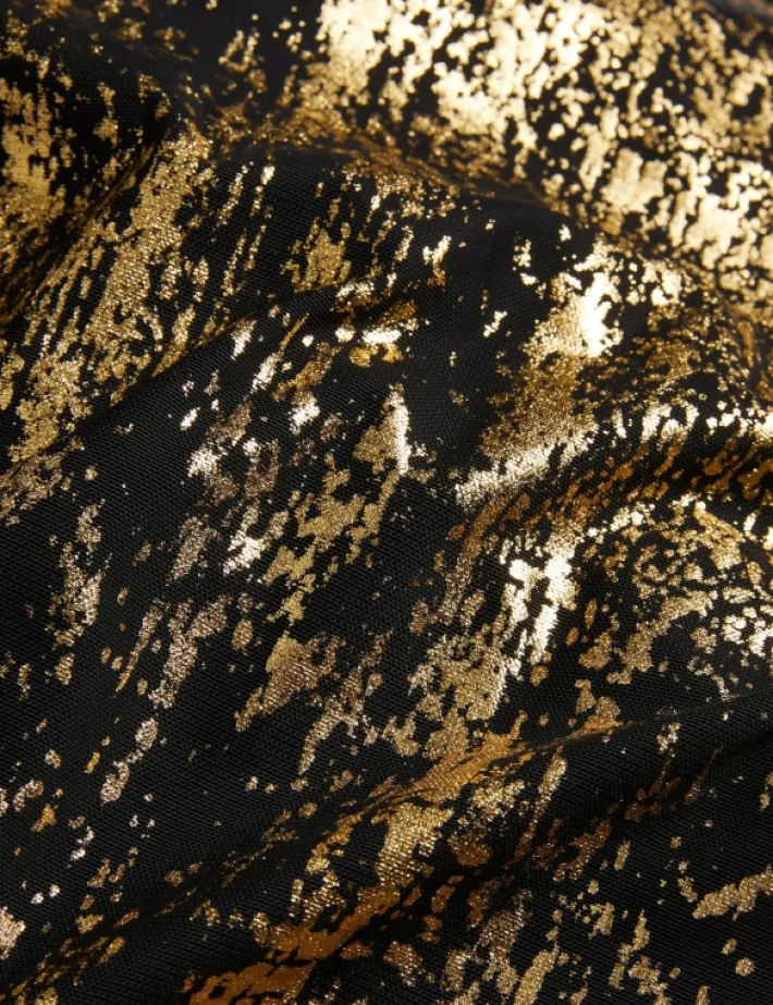 junhaa_foil_print_long_sl_2.webp Junhaa Foil Print Long Sleeve Mesh Midi Dress<Ted Baker Sale