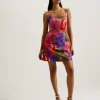 Jyneen Printed Fitted Bodice Mini Dress<Ted Baker Cheap