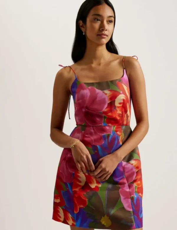 Jyneen Printed Fitted Bodice Mini Dress<Ted Baker Cheap