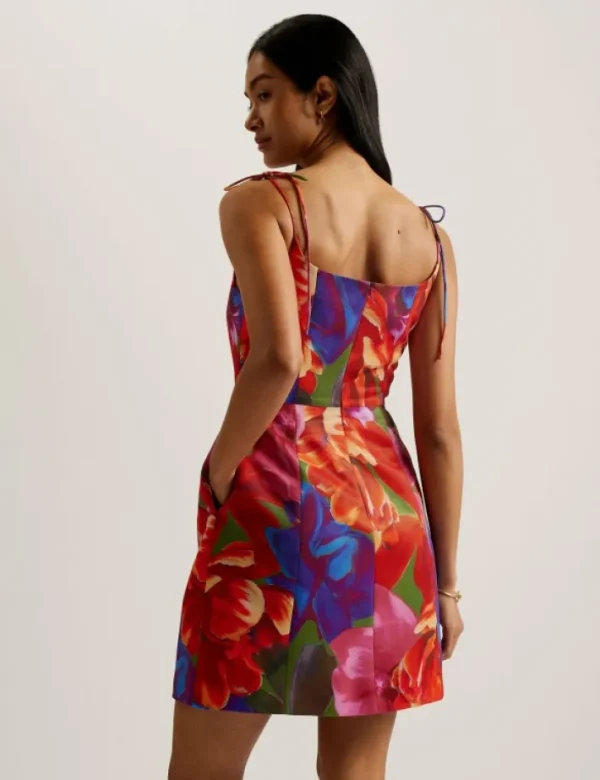 Jyneen Printed Fitted Bodice Mini Dress<Ted Baker Cheap
