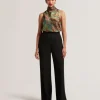 Kalnaa Printed Satin High Neck Sleeveless Top<Ted Baker Shop
