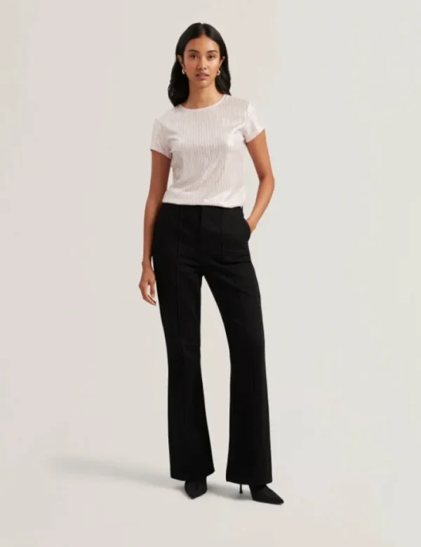 Katrino Ribbed Metallic Fitted T-Shirt<Ted Baker Shop