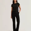 Katrino Ribbed Metallic Fitted T-Shirt<Ted Baker Sale