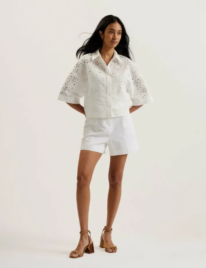 kilkis_broderie_cropped_s_0.webp Kilkis Broderie Cropped Shirt<Ted Baker Store