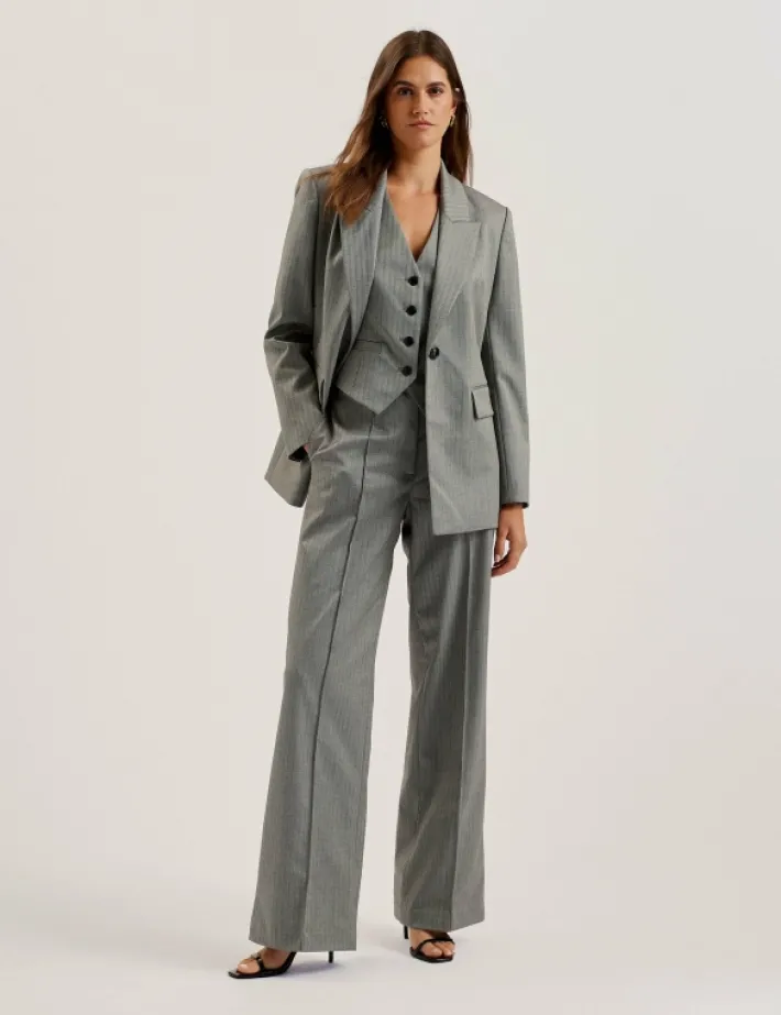 koa_oversized_herringbone_1.webp Koa Oversized Herringbone Single Breasted Blazer<Ted Baker Discount
