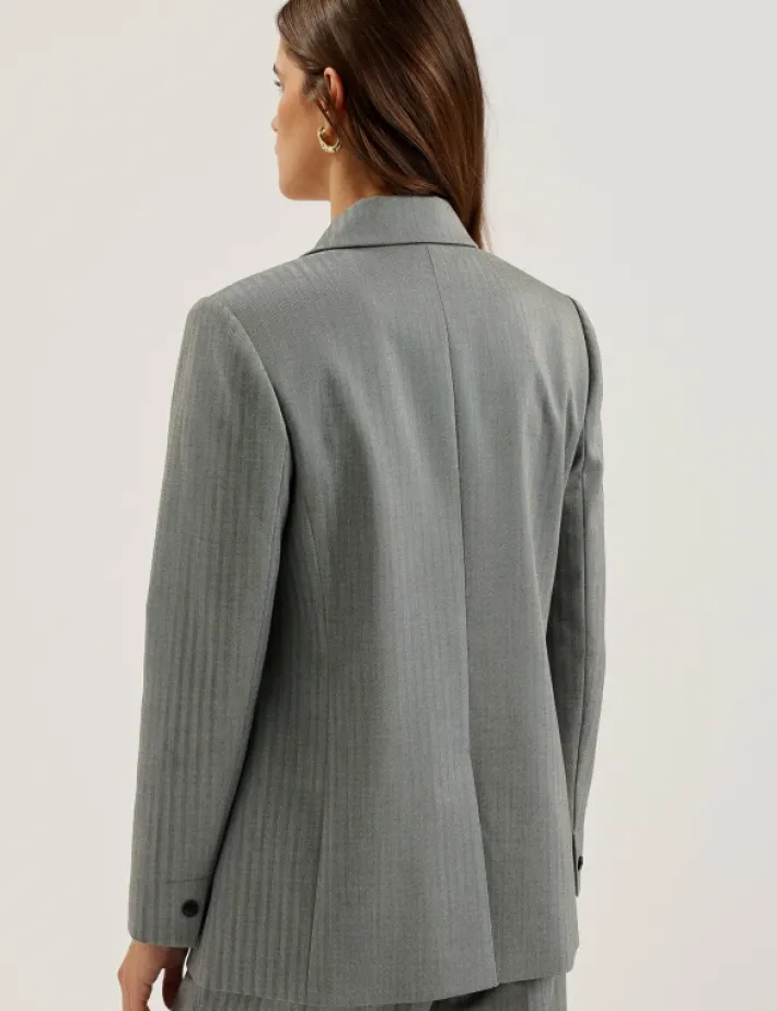 koa_oversized_herringbone_4.webp Koa Oversized Herringbone Single Breasted Blazer<Ted Baker Discount