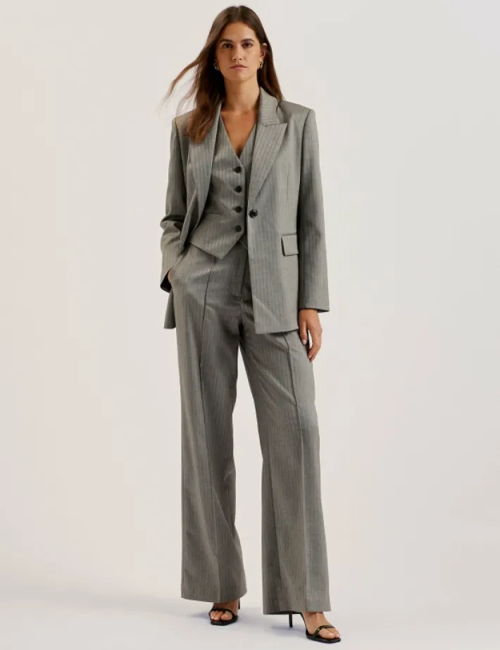 koat_herringbone_wide_leg_0.webp Koat Herringbone Wide Leg Tailored Trousers<Ted Baker Sale