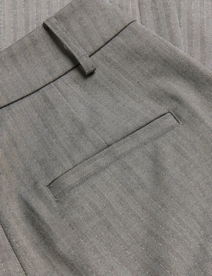 koat_herringbone_wide_leg_4.webp Koat Herringbone Wide Leg Tailored Trousers<Ted Baker Sale