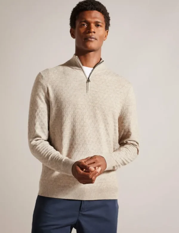Kurnle T Knit Half Zip Funnel Neck Jumper<Ted Baker Cheap