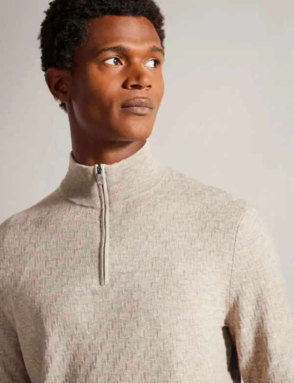 Kurnle T Knit Half Zip Funnel Neck Jumper<Ted Baker Cheap