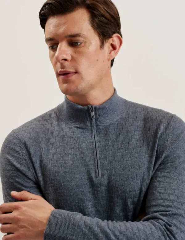 Kurnle T Knit Half Zip Funnel Neck Jumper<Ted Baker Flash Sale