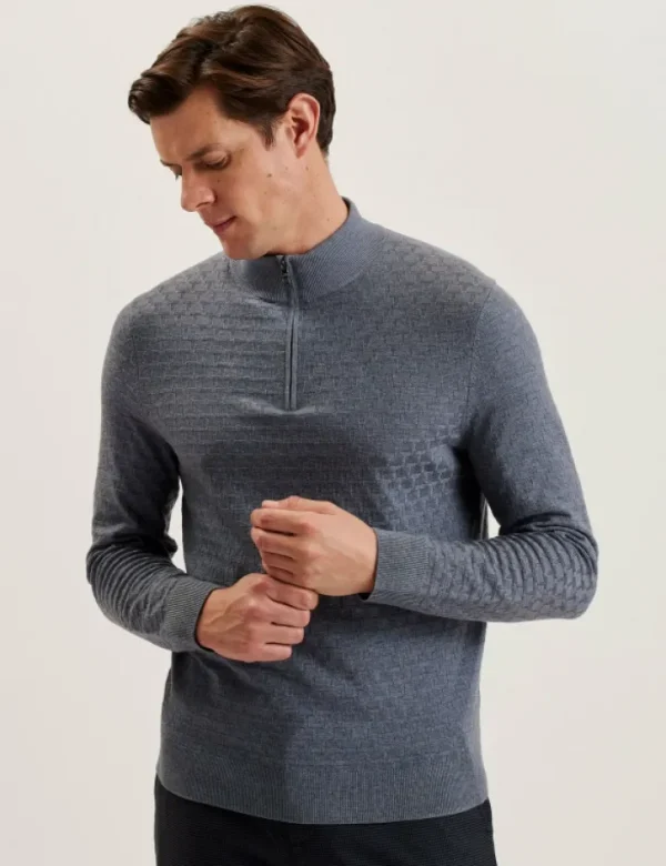 Kurnle T Knit Half Zip Funnel Neck Jumper<Ted Baker Flash Sale
