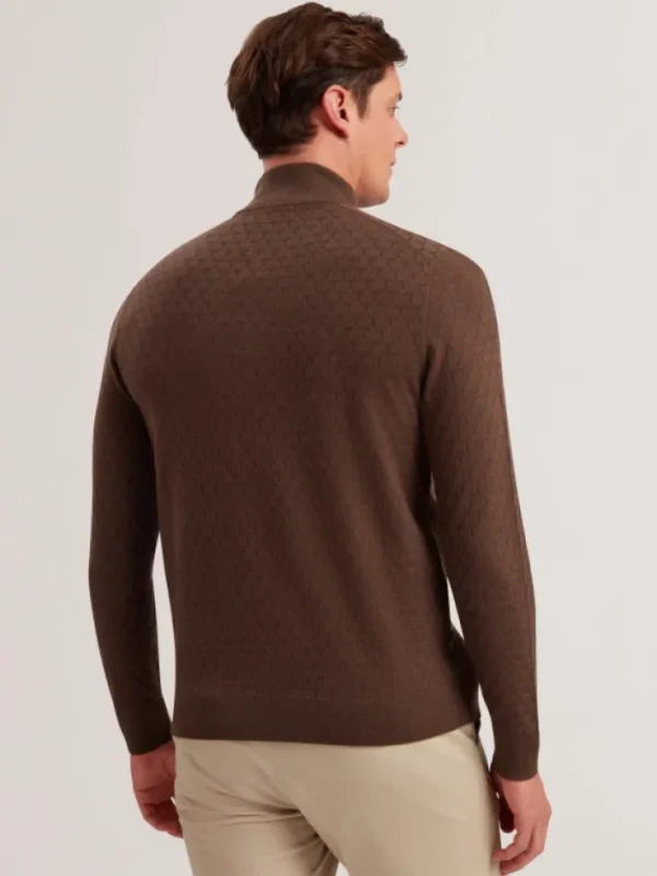 Kurnle T Knit Half Zip Funnel Neck Jumper<Ted Baker Discount