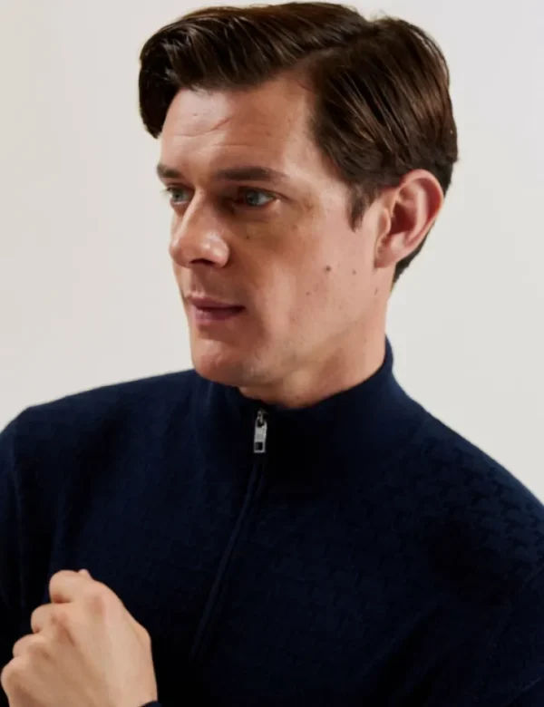 Kurnle T Knit Half Zip Funnel Neck Jumper<Ted Baker Clearance