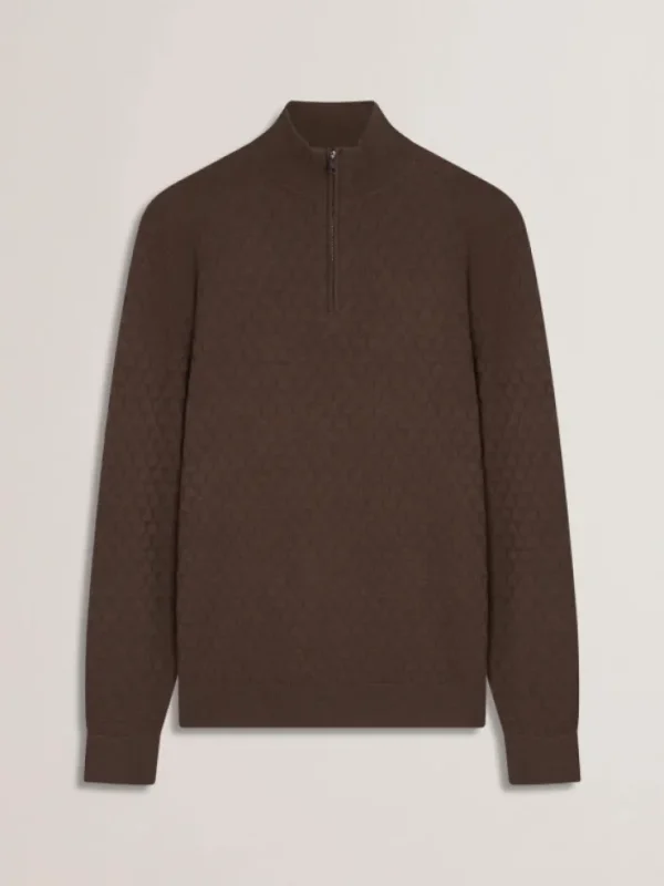 Kurnle T Knit Half Zip Funnel Neck Jumper<Ted Baker Discount