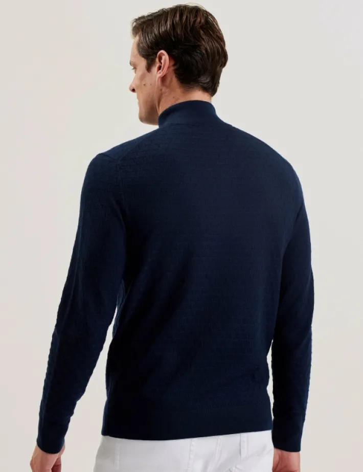 kurnle_t_knit_half_zip_fu_4.webp Kurnle T Knit Half Zip Funnel Neck Jumper<Ted Baker Clearance