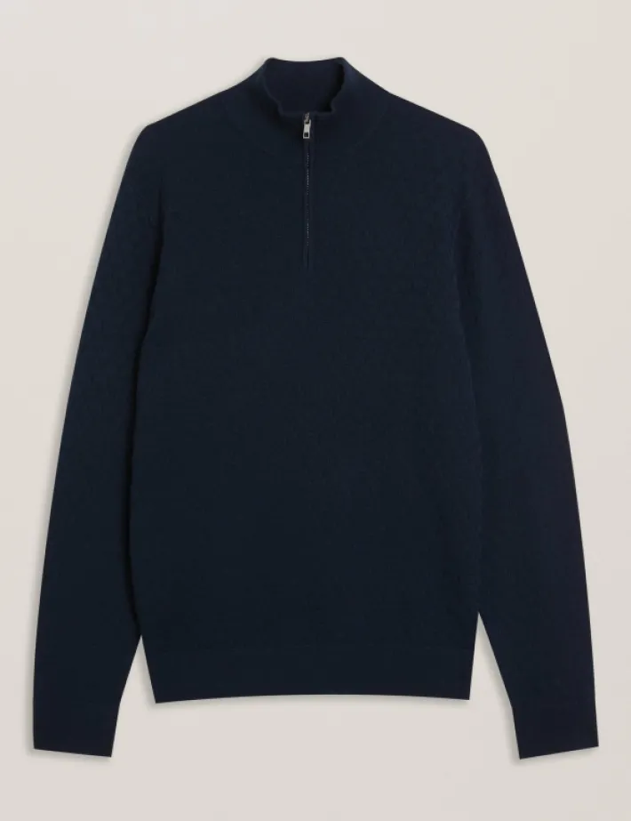 kurnle_t_knit_half_zip_fu_6.webp Kurnle T Knit Half Zip Funnel Neck Jumper<Ted Baker Clearance