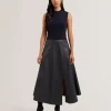 Labasa Sleeveless Knit Faux Leather Midi Dress<Ted Baker Best Sale