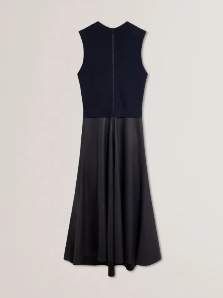 labasa_sleeveless_knit_fa_4.webp Labasa Sleeveless Knit Faux Leather Midi Dress<Ted Baker Best Sale