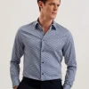 Laceby Geometric Print Long Sleeve Slim Shirt<Ted Baker Sale