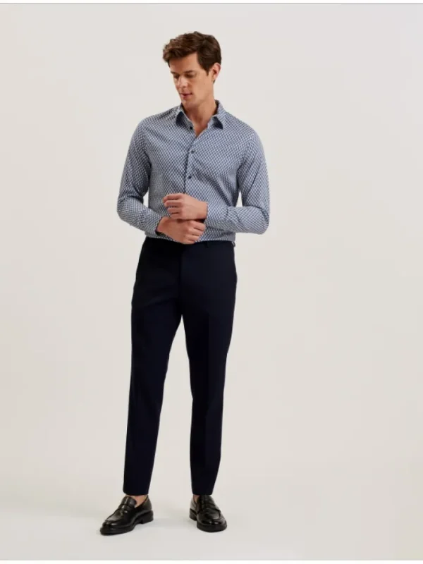Laceby Geometric Print Long Sleeve Slim Shirt<Ted Baker Sale