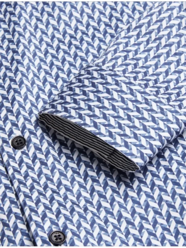 Laceby Geometric Print Long Sleeve Slim Shirt<Ted Baker Sale