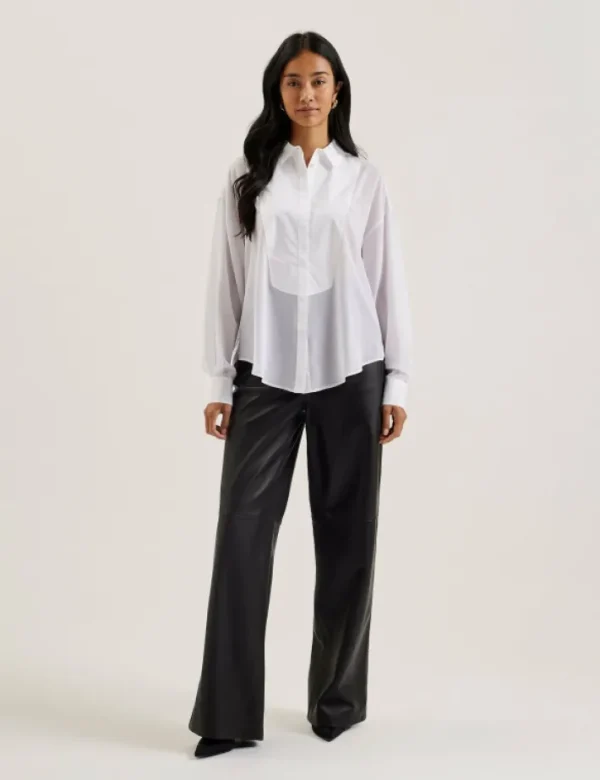 Lechosa Bib Front Sheer Long Sleeve Blouse<Ted Baker Cheap
