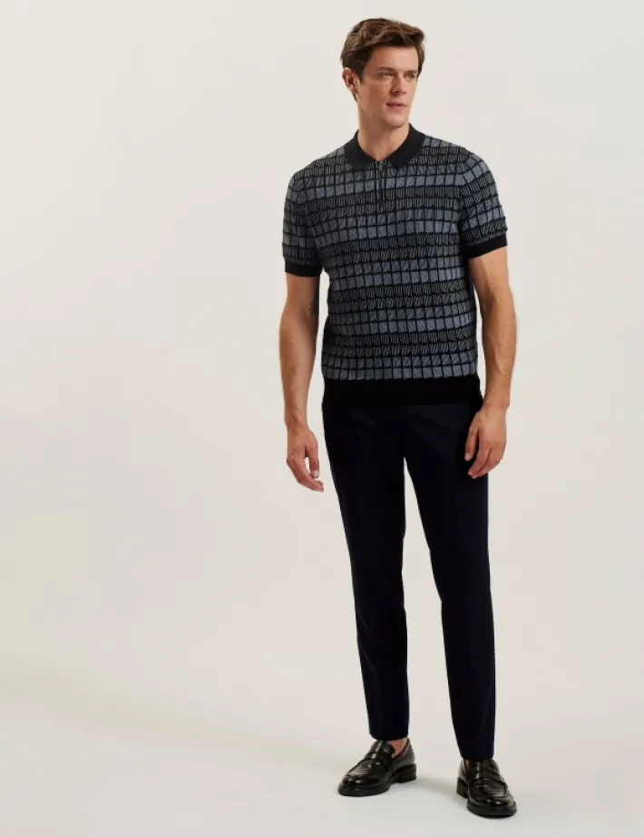 levers_ombre_jacquard_zip_0.webp Levers Ombre Jacquard Zip Neck Polo Shirt<Ted Baker Discount
