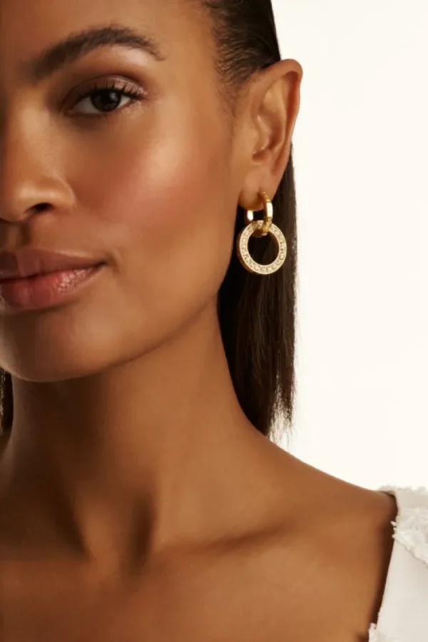 Lina Double Link Crystal Drop Earrings<Ted Baker Shop