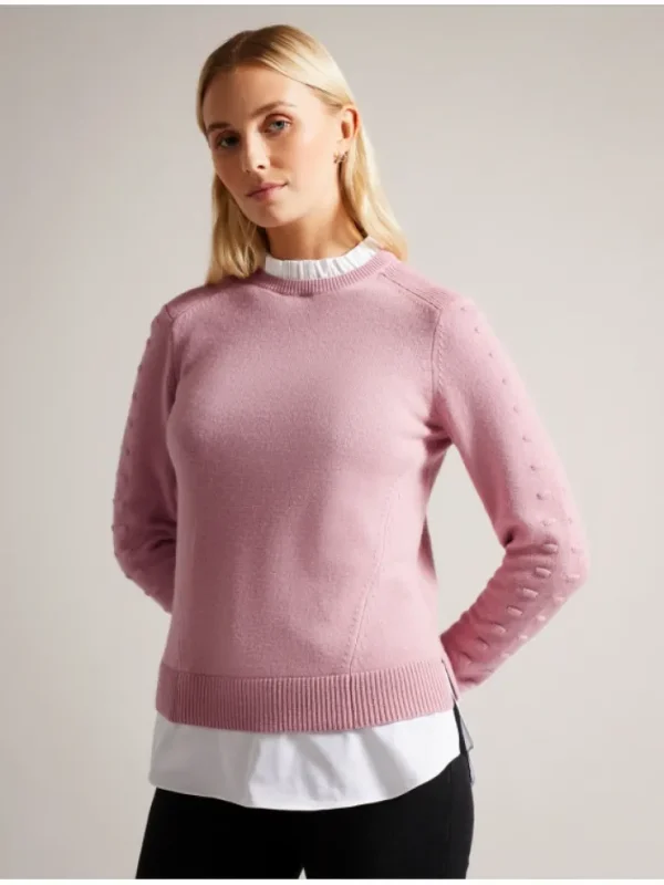 Lissiah Bobble Detail Shirt Hem Knitted Jumper<Ted Baker Cheap