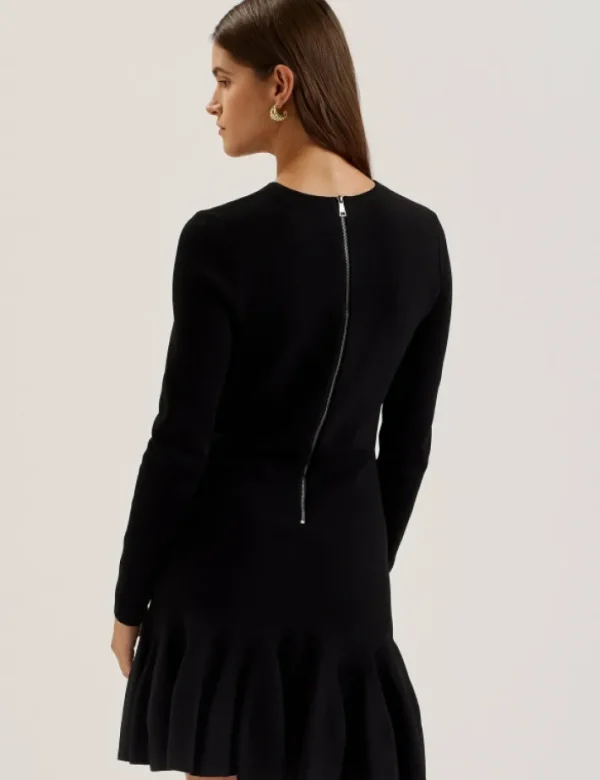 Loisss Flounce Hem Long Sleeve Knitted Mini Dress<Ted Baker Cheap