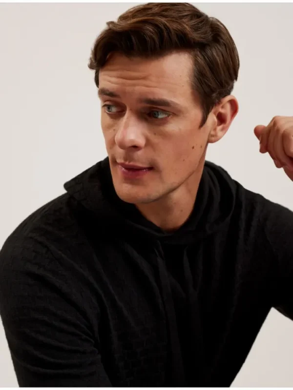 Loular Textured T Knit Wool Blend Hoodie<Ted Baker Fashion