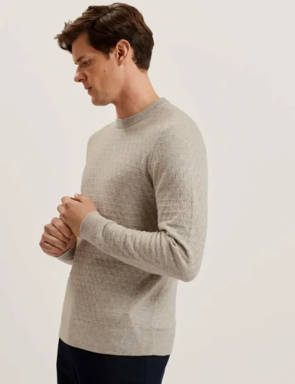 Loung Textured T Knit Crew Neck Jumper<Ted Baker Cheap