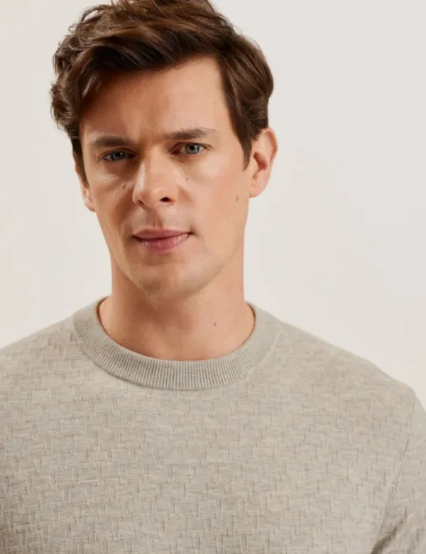 Loung Textured T Knit Crew Neck Jumper<Ted Baker Cheap