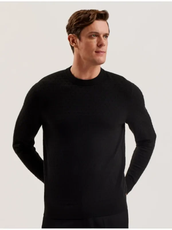 Loung Textured T Knit Crew Neck Jumper<Ted Baker Best