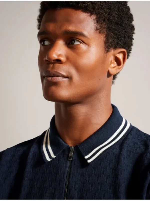 Mahani Short Sleeve Zip Polo<Ted Baker Cheap