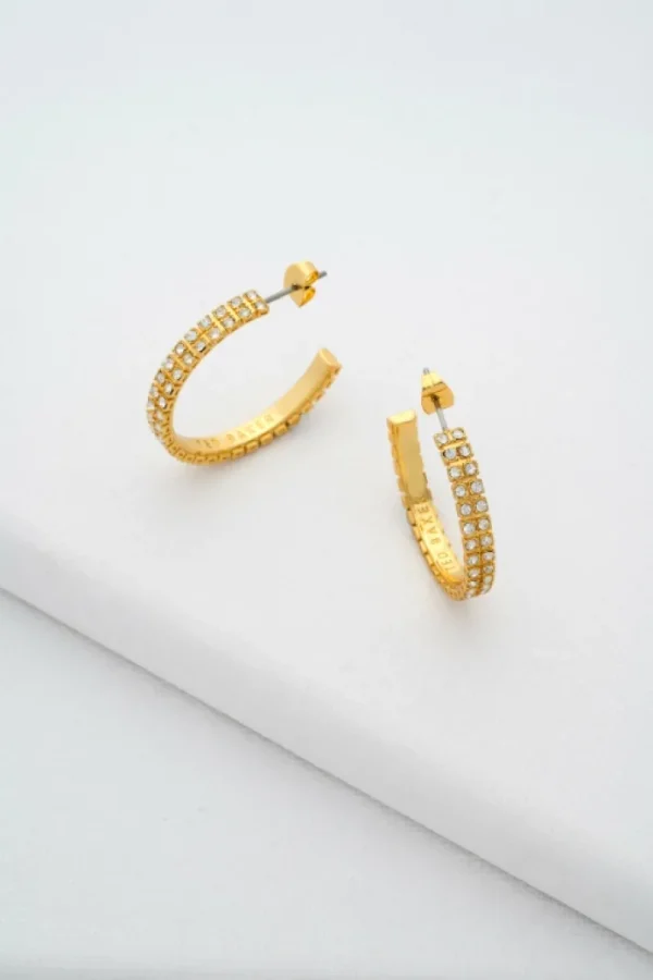 Mellia Medium Double Crystal Hoop Earrings<Ted Baker Best