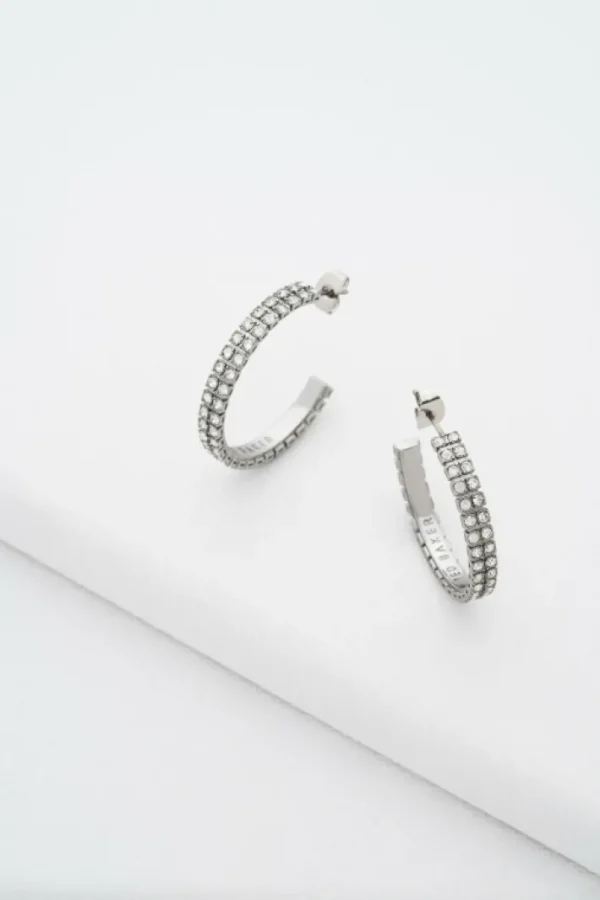 Mellia MELLIA Medium Double Crystal Hoop Earrings<Ted Baker Sale