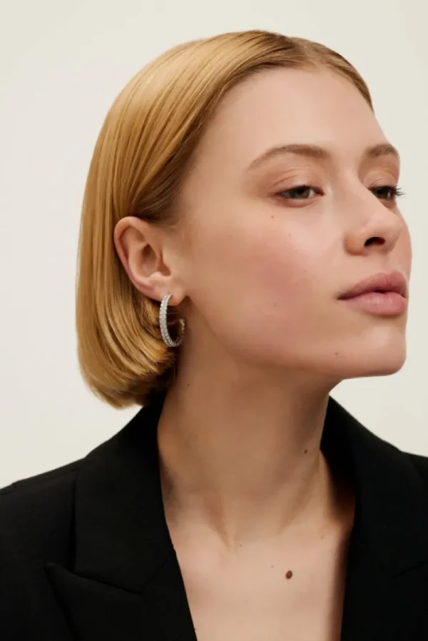 Mellia MELLIA Medium Double Crystal Hoop Earrings<Ted Baker Sale