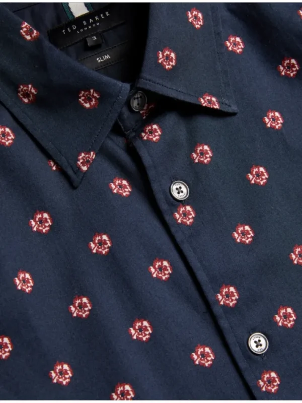 Mikceal Floral Pattern Slim Fit Long Sleeve Shirt<Ted Baker Clearance