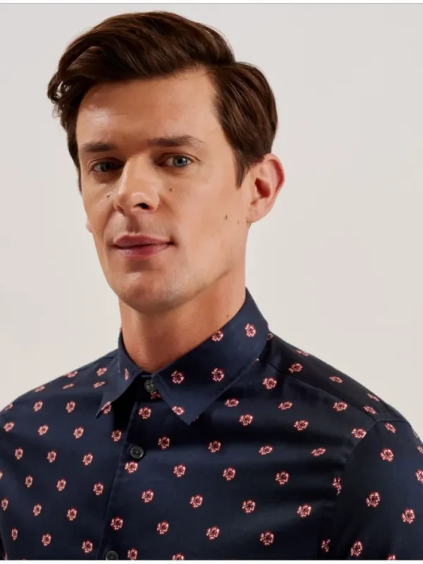 Mikceal Floral Pattern Slim Fit Long Sleeve Shirt<Ted Baker Clearance