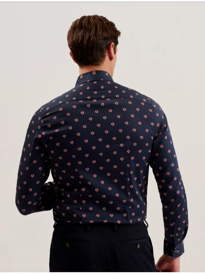 mikceal_floral_pattern_sl_4.webp Mikceal Floral Pattern Slim Fit Long Sleeve Shirt<Ted Baker Clearance
