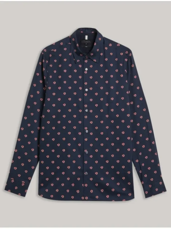 Mikceal Floral Pattern Slim Fit Long Sleeve Shirt<Ted Baker Clearance