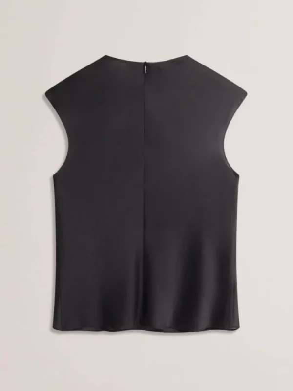 Misrina Drape Neck Detail Satin Top<Ted Baker Online