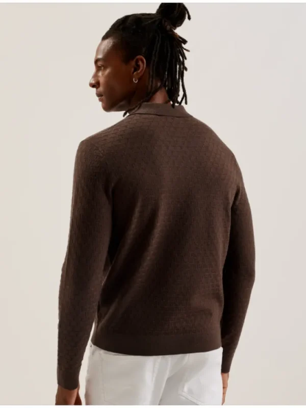 Morar Long Sleeve T Stitch Knitted Polo<Ted Baker Hot