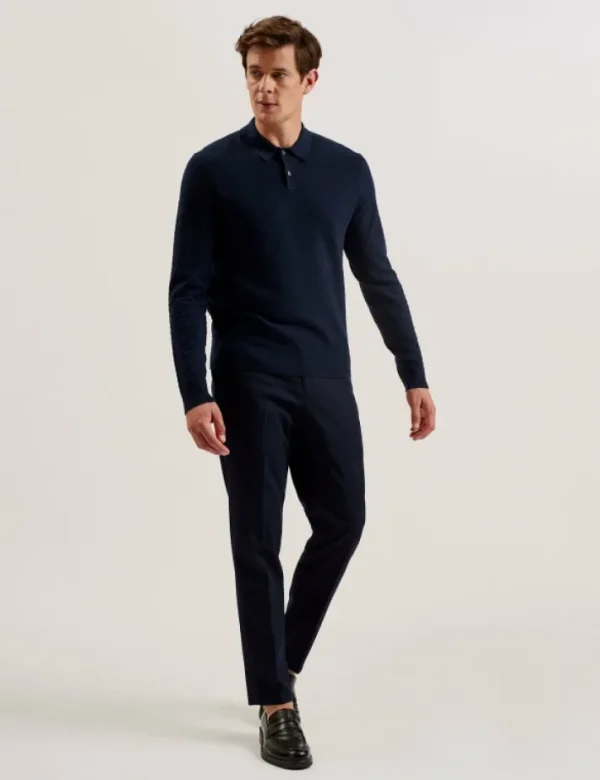 Morar T Knit Long Sleeve Polo Top<Ted Baker Discount