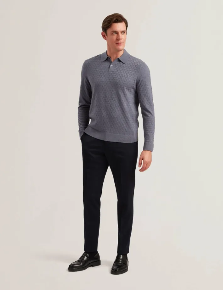 morar_t_knit_long_sleeve__0.webp Morar T Knit Long Sleeve Polo Top<Ted Baker Cheap